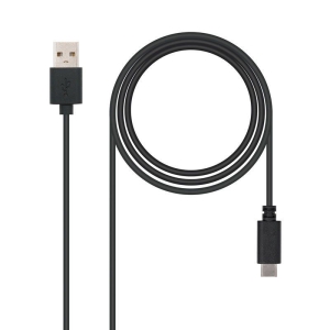 Cable USB 2.0 3A USB Tipo C-M a USB Tipo A-M - 1 m · Negro