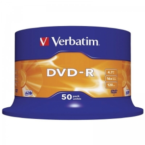 DVD-R VERBATIM Advanced Azo 43548 - 4.7GB · 16X · Tarrina 50 unidades