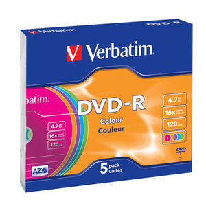 DVD-R VERBATIM Advanced Azo 43557 - 4.7GB · 16X · Caja 5 unidades