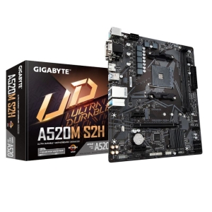 Placa Base GIGABYTE A520M S2H - Zócalo AM4 - AMD Ryzen 3 · DDR4 · DIMM