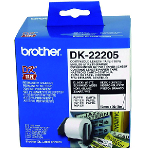 Brother - Cinta de papel continuo Blanca 62MM x 30.40MM - DK22205