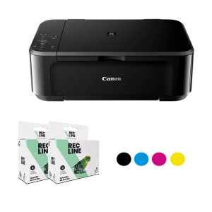 Pack Impresora Multifunción Tinta CANON Pixma MG3650S Color + Cartuchos Compatibles PG540XL y CL541XL - PACKMG3650S