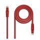 Cable de Red Latiguillo RJ45 LSZH Cat 6A UTP - 1 m · Rojo