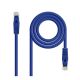 Cable de Red Latiguillo RJ45 LSZH Cat 6A UTP - 3 m · Azul